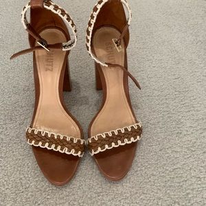 Schutz brown braided heels